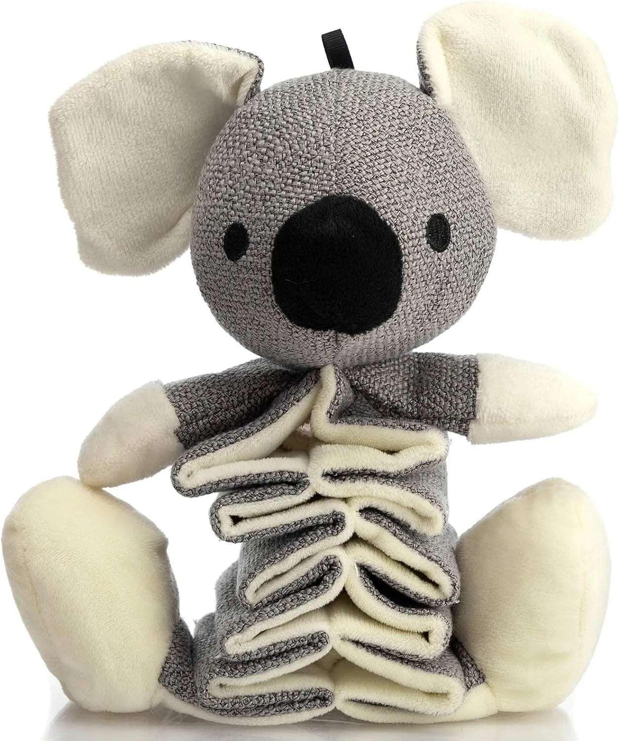 Hollypet grey koala dog toy measuring 30cm with squeaker and crinkle paper