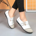 Casual low-top flat shoes with Velcro strap and round toe in cow leather, shown in multiple colours