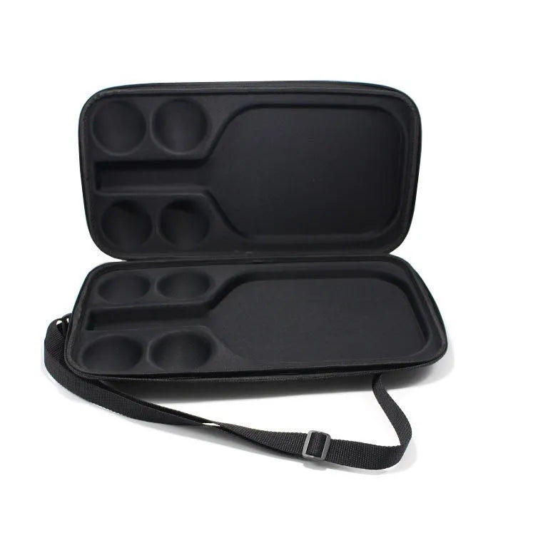 Black Peak pickleball racket shoulder bag showing dual straps and compact 45x25x8cm dimensions