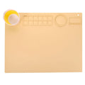 Silicone double bowl painting mat measuring 50 by 40 cm for watercolour artists