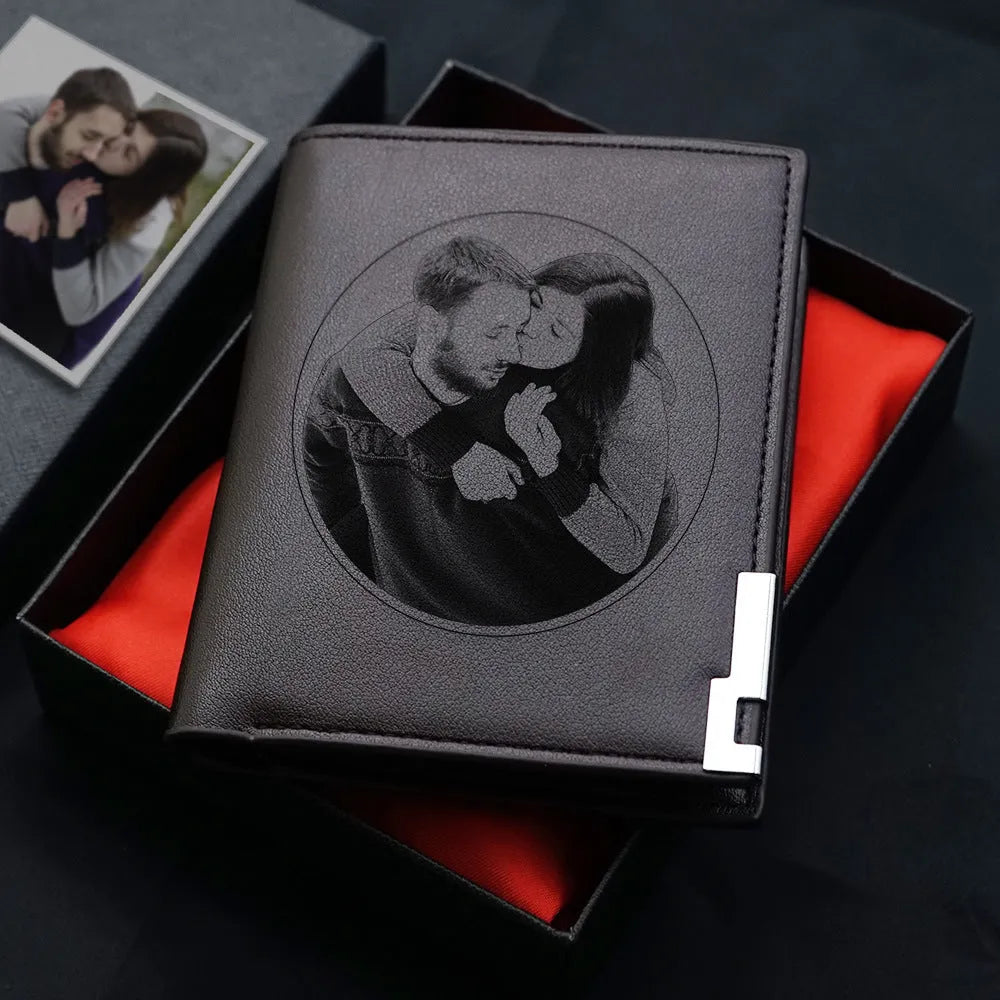 Men's brown leather wallet with a silver zipper closure, showing open view of multiple card slots.