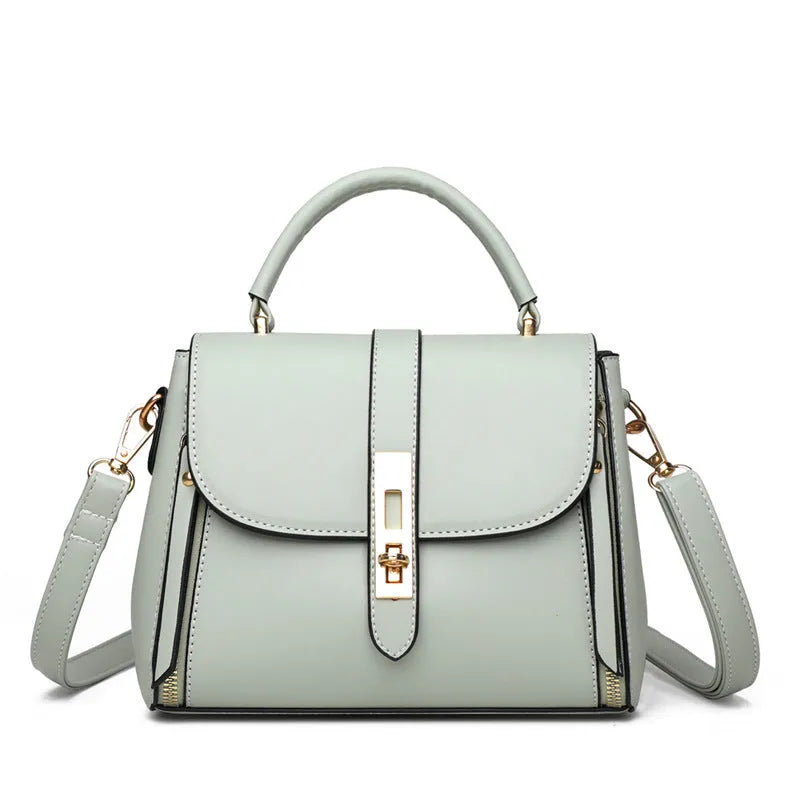 Soft PU leather women's shoulder messenger bag in square vertical design with adjustable strap