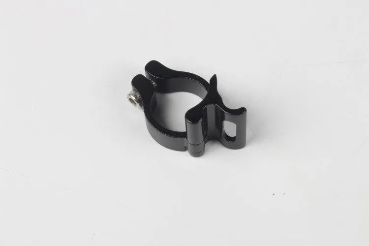 Black aluminium alloy vehicle clamp ring with 28.6mm diameter for steel frame fastening