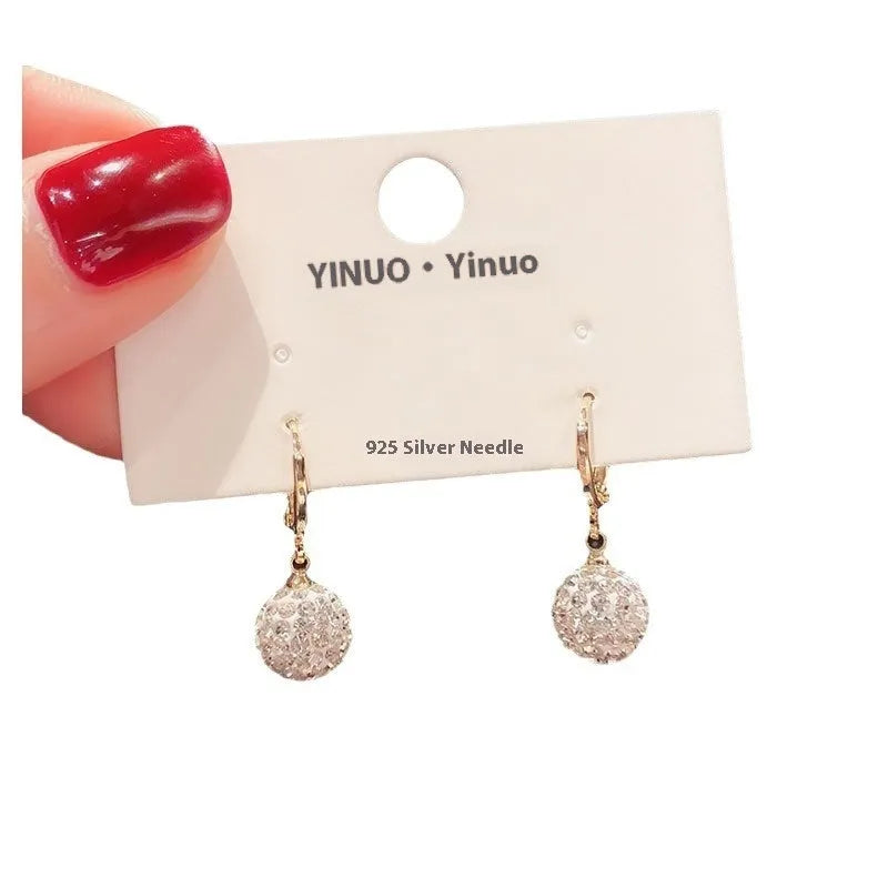Rose gold electroplated geometric zircon earrings for women showing copper construction and multiple colour options