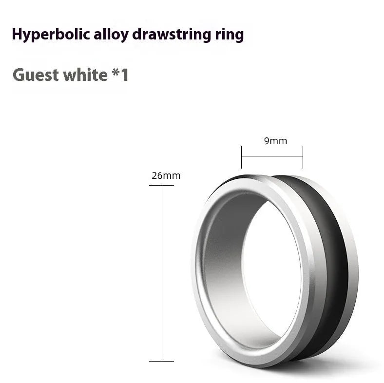 Orange and silver alloy fishing hand guard pull loop with non-slip surface