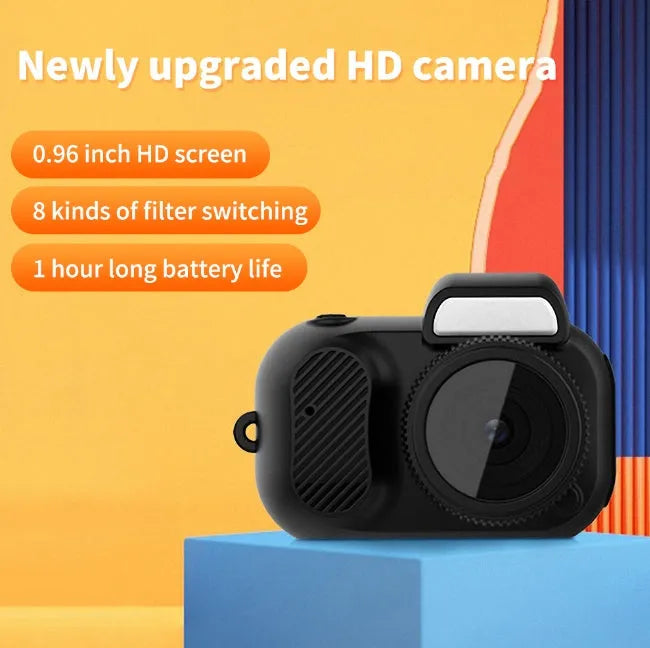 Black Y3000 HD outdoor sports camera with LCD screen on a plain background