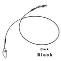 Ten green steel wire double buckle fishing leader pins laid out, each 54 cm long.
