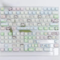 Complete set of 26 colourful puppy-themed PBT keycaps for mechanical keyboards with sublimation printing