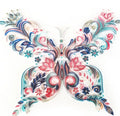 20-inch handmade butterfly quilling illustration craft pack with tools and blue/pink paper