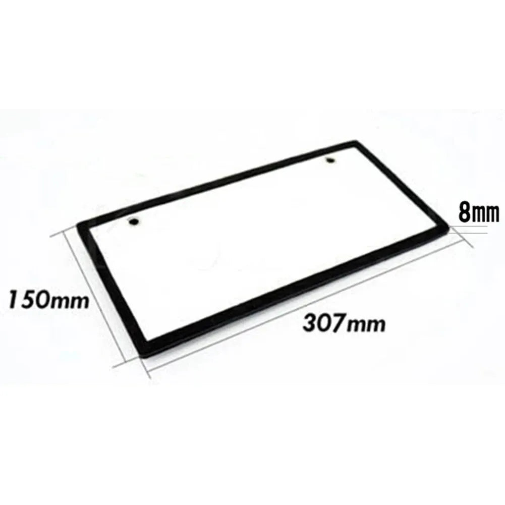Two white plastic LED license plate lights for truck rear installation.