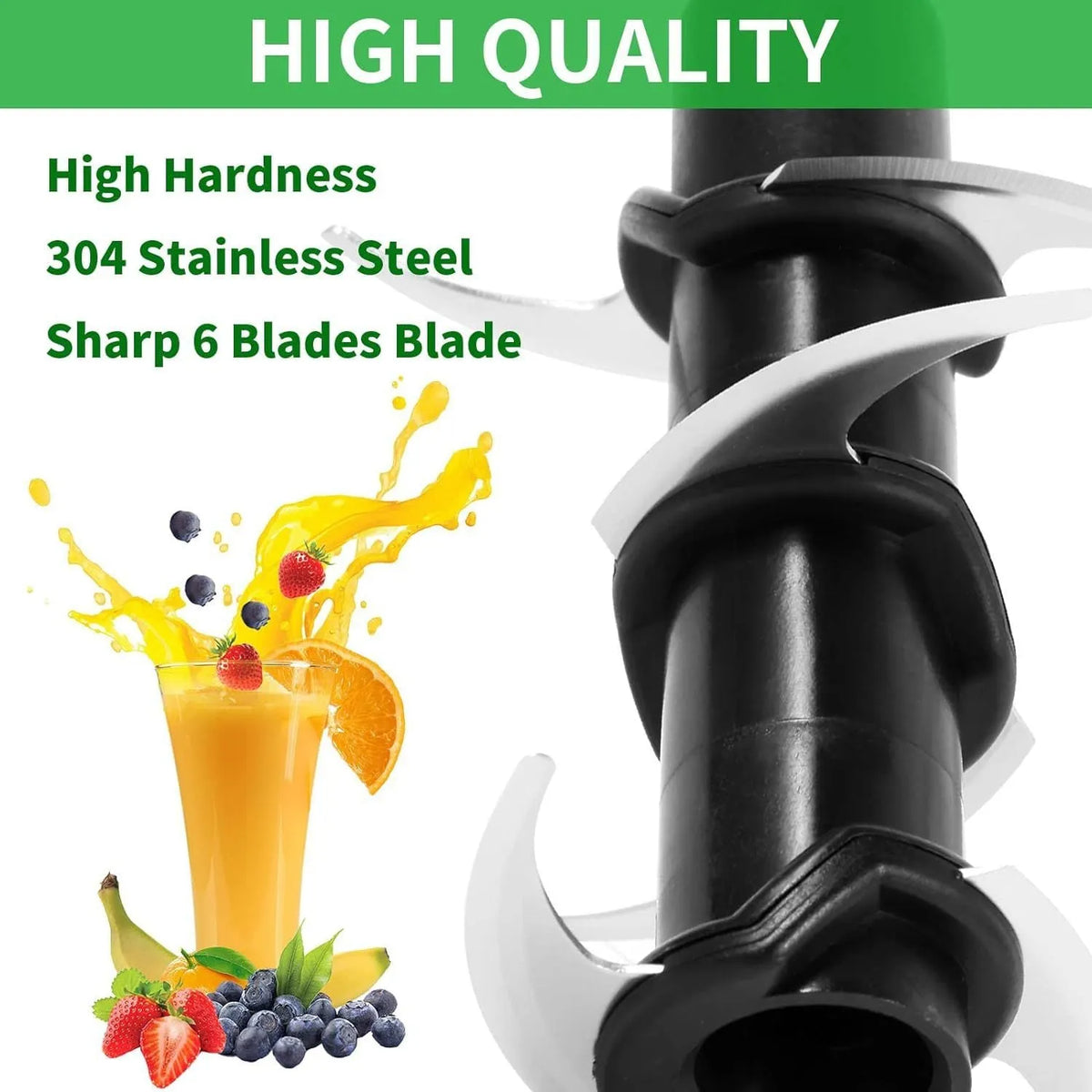 Stainless steel juicer knife seat replacement accessory with six-stack blade design