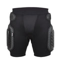 Black cycling hip protection pants with padded construction for sports safety
