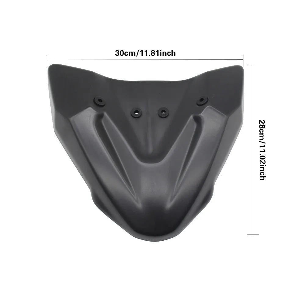 Black ABS plastic fixed wind front wing for KTM 390 and 790 Adventure ADV motorcycles