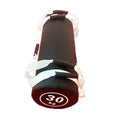 Flat white PVC fitness power training sandbag for gym weight lifting.