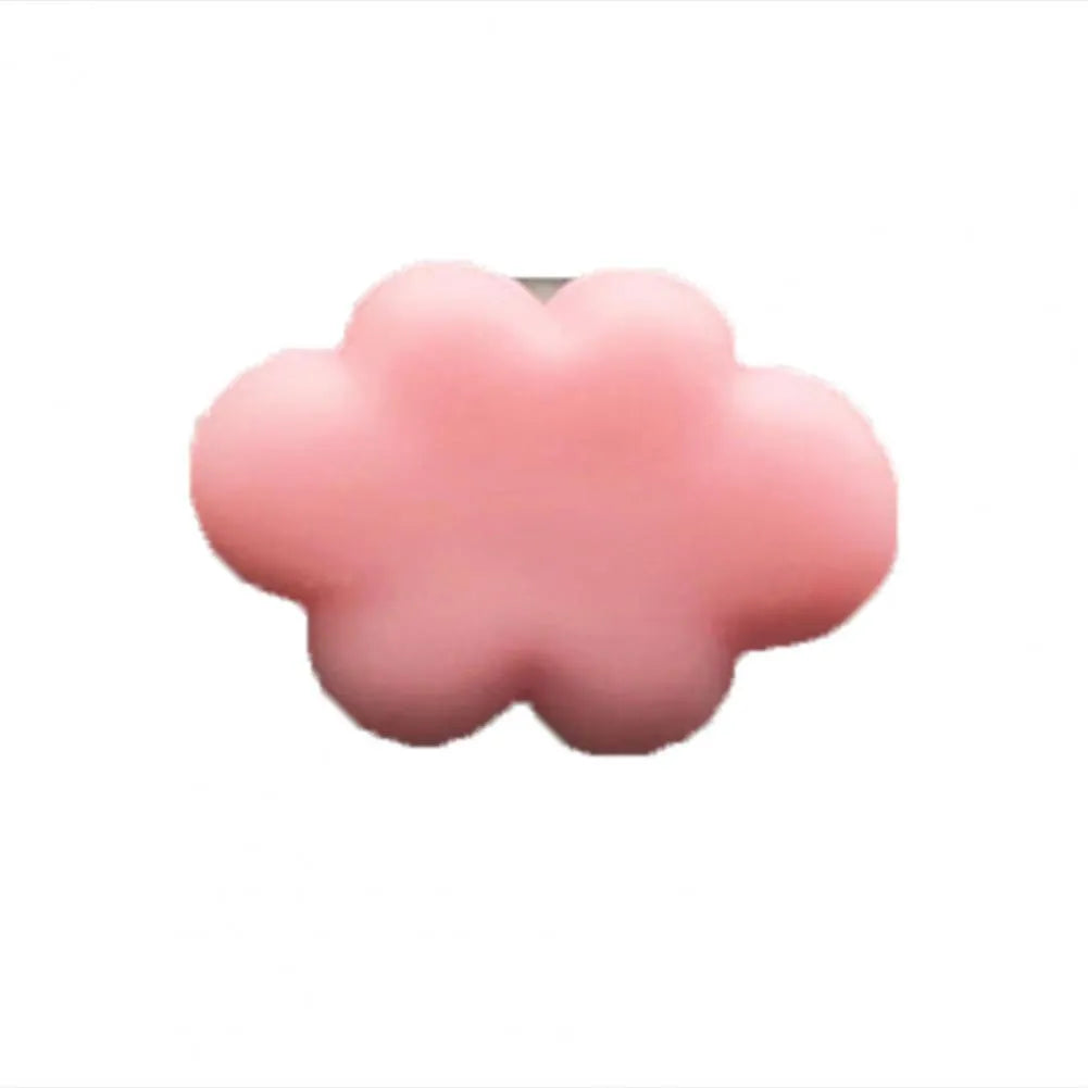 Resin car fragrance clip with Baiyun cartoon cloud design mounted on car air vent