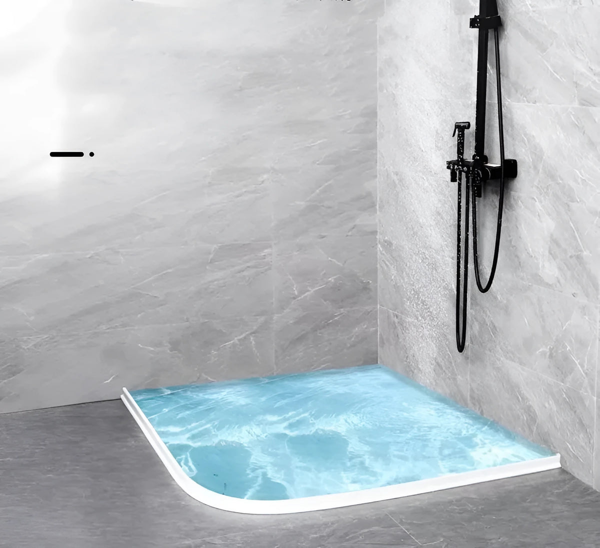 Flexible black TPE bathroom water blocking strip for shower floor waterproofing