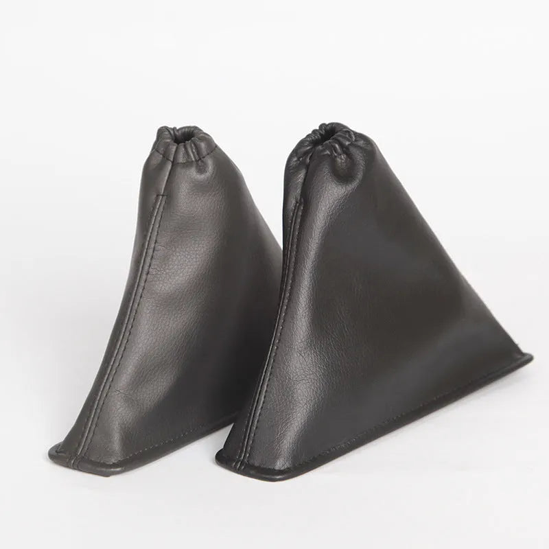 Black leather Toyota Corolla gear shift lever dust cover for universal vehicle fitment