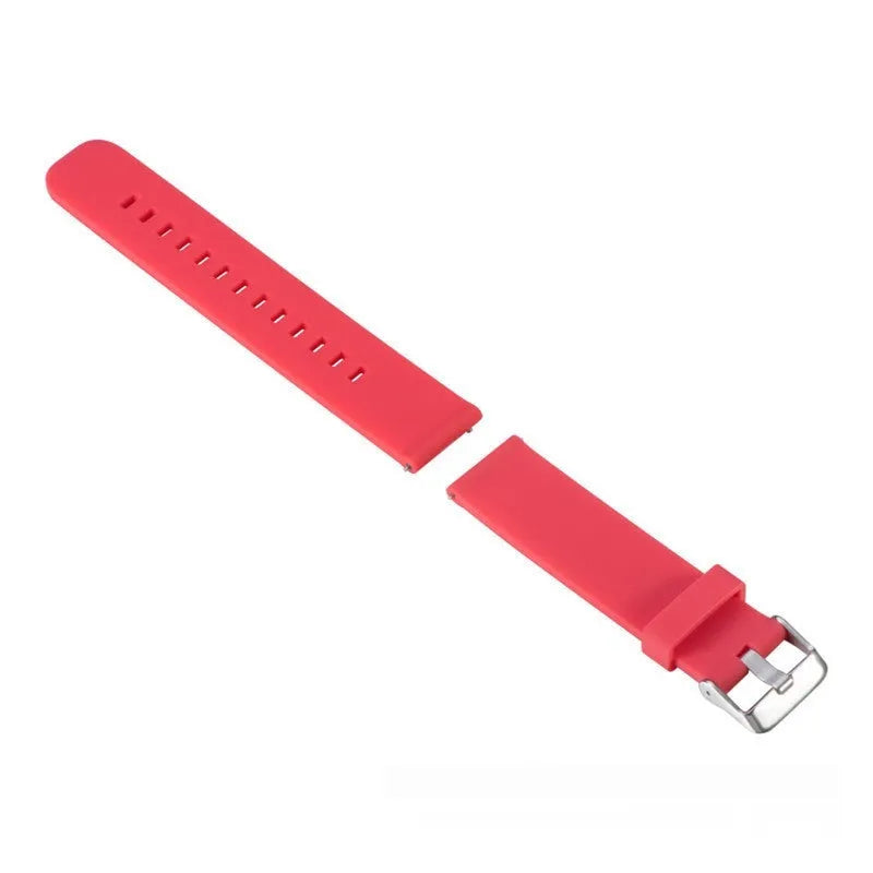 Solid colour silicone watch strap for Garmin Forerunner 245 in multiple colour options.