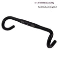 Black aluminium alloy road bike bent handlebar with 31.8mm clamp diameter