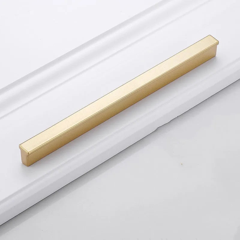 Gold T shape single hole cabinet handle with aluminium alloy construction