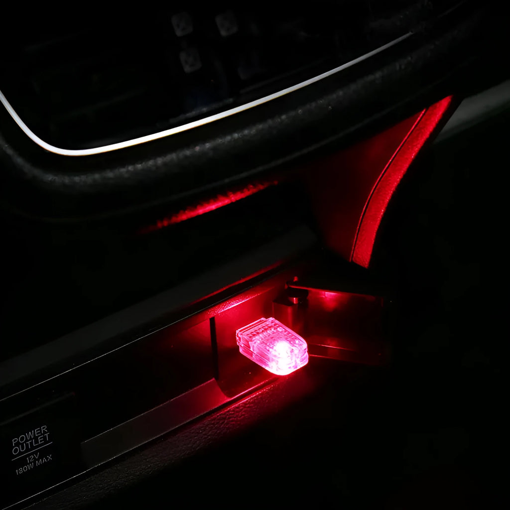 USB car atmosphere light with touch control and RGB voice function for interior mood lighting