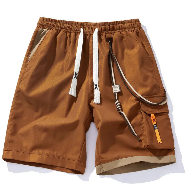Men's plus size bamboo fibre shorts in straight-leg cropped design available in multiple colours