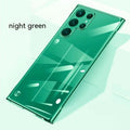 Ultra-thin transparent frameless Samsung phone case with electroplated PC finish and anti-fall design