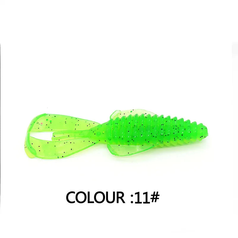 8cm PVC soft plastic fishing lure in multiple colour options for freshwater and saltwater angling