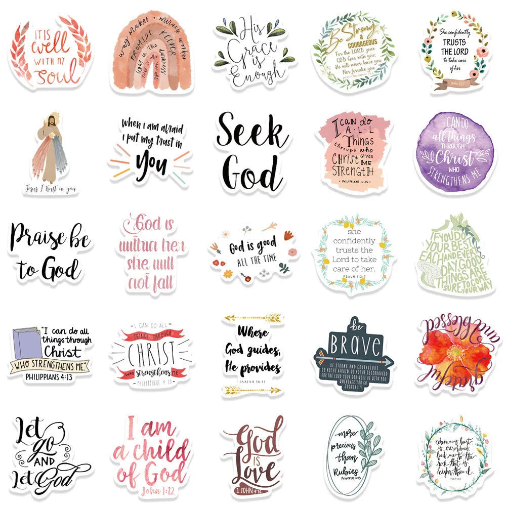 Pack of 50 graffiti stickers with random printed patterns for equipment decoration
