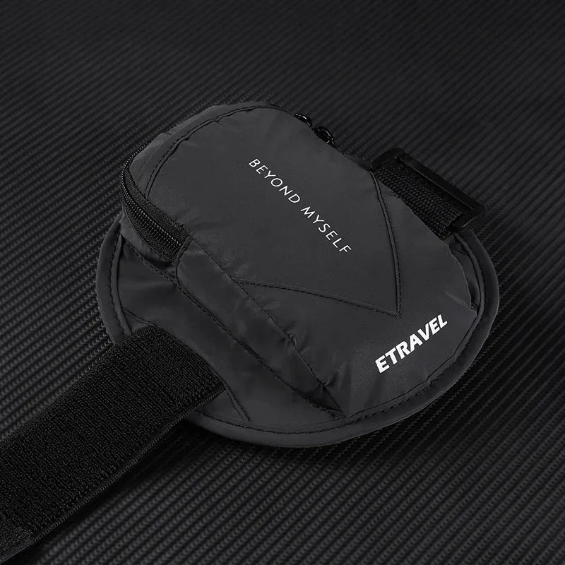 Sports running arm bag with reflective strips in three colour options