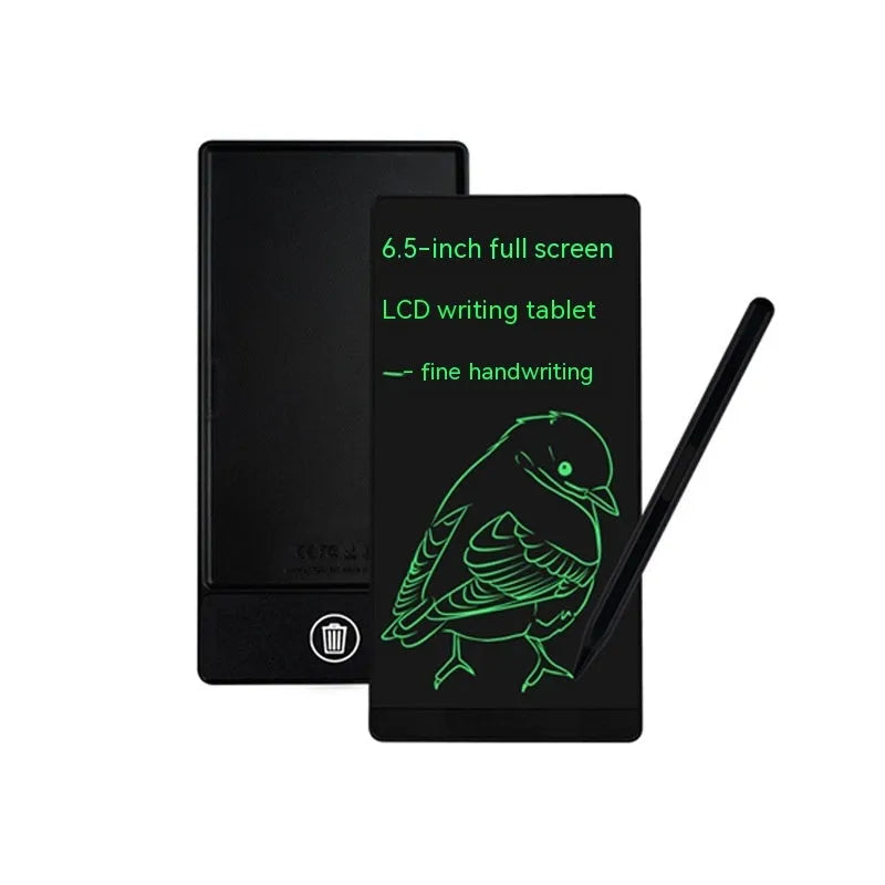 Blue LCD handwriting board with 6.5 inch screen and stylus for student writing practice