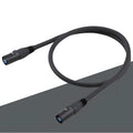 Black CAT6 RJ45 network extension converter cable with plugs, showing length options from 1 to 50 metres.