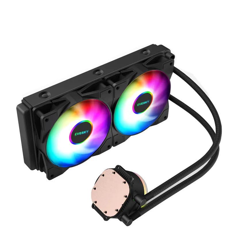 RGB CPU radiator cooler with aluminium construction in multiple size options including 120MM, 240MM and 360MM