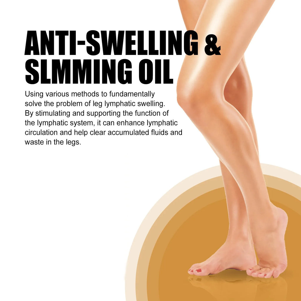 50ml bottle of moisturising body care essential oil for leg massage with botanical extracts