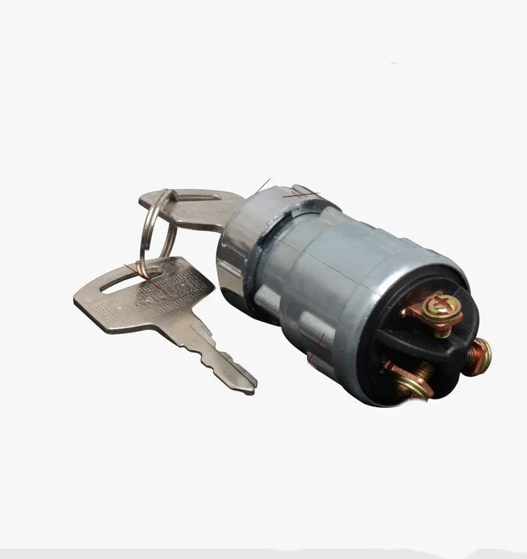 Pure copper automotive ignition switch lock with key for JK423 upgrade.