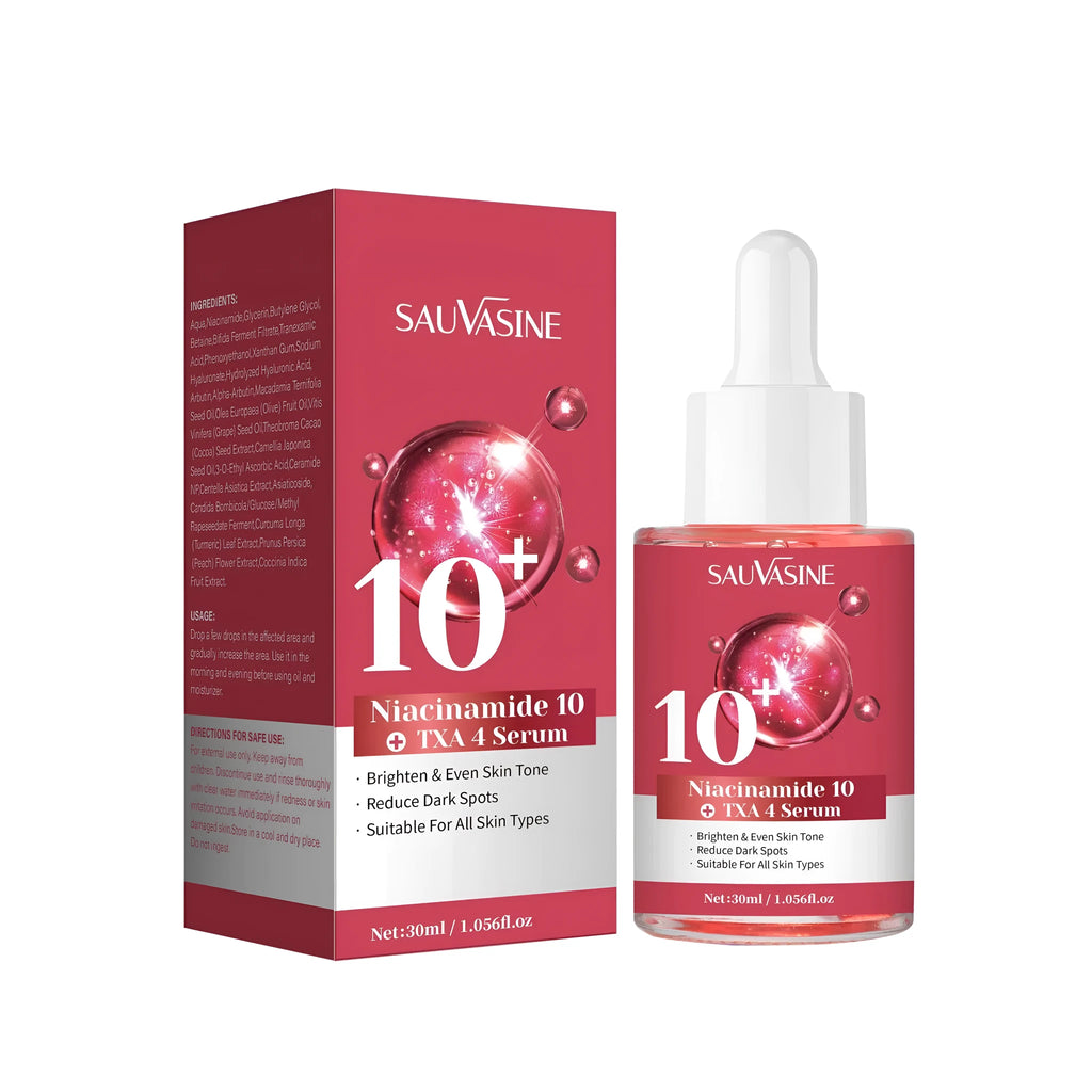 30ml niacinamide 10% TXA 4% serum bottle with dropper for facial skincare