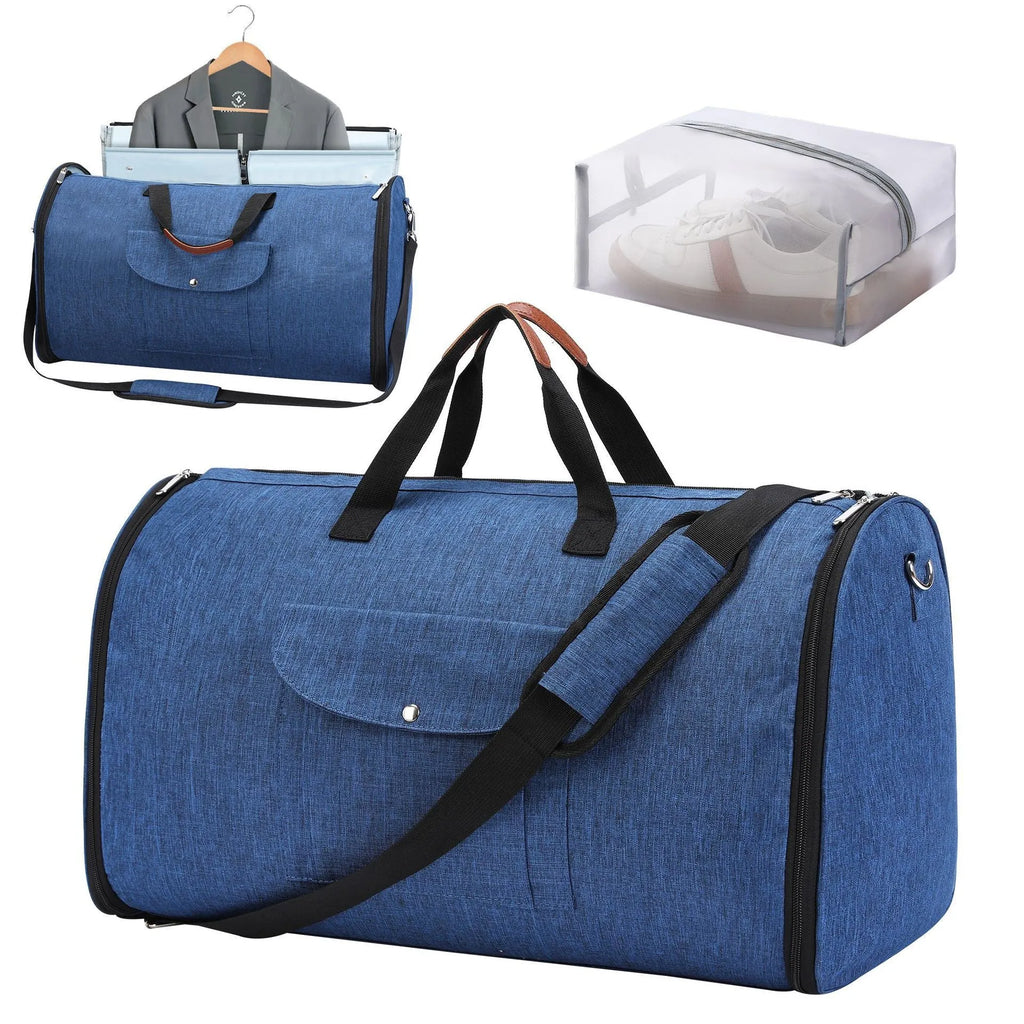 Folding travel workout duffel bag in Oxford cloth with 36-55L capacity