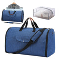 Folding travel workout duffel bag in Oxford cloth with 36-55L capacity