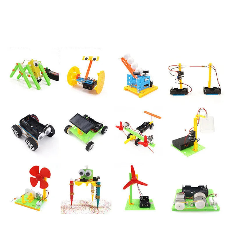 DIY plastic puzzle assembling building blocks set for children, a science experiment teaching aid.