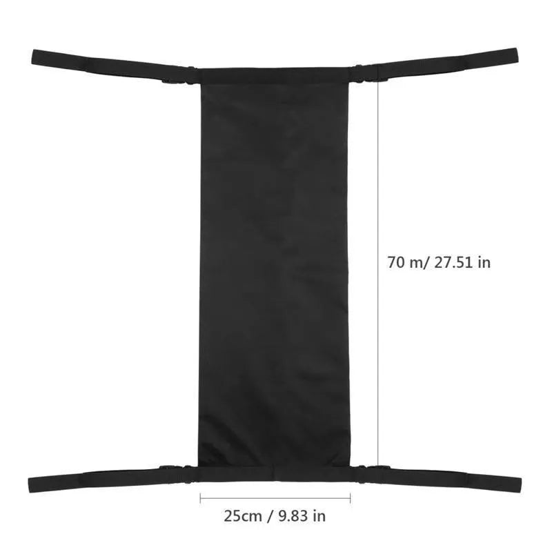 Black cylindrical wheelchair pannier bag for oxygen cylinders made from 600D Oxford cloth