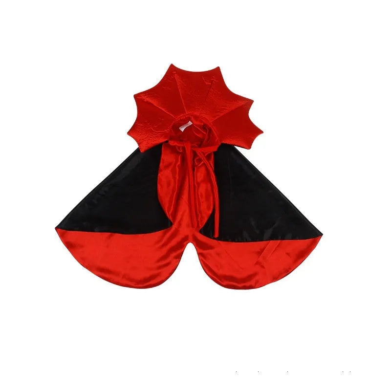 Black and red Halloween costume for cat or dog with European American styling