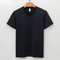 Men's solid colour antibacterial quick-drying short sleeve t-shirt on a hanger