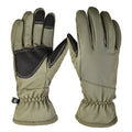 Tactical winter ski gloves with non-slip grip and touchscreen fingertips in camouflage colour