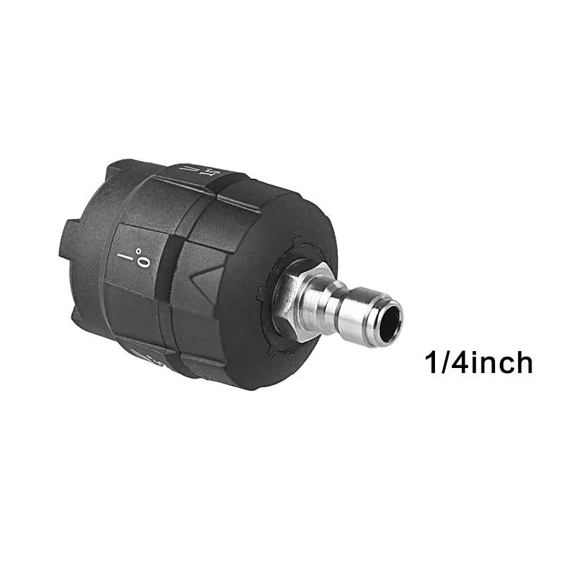 Five-in-one adjustable nozzle for high-pressure water guns made from engineering plastic