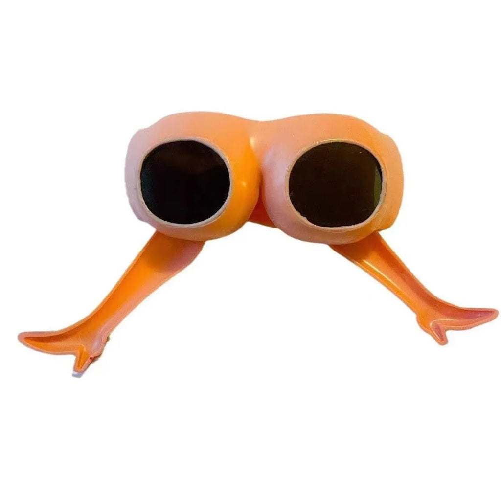 Orange personality leg hip sunglasses with 15cm width dimensions