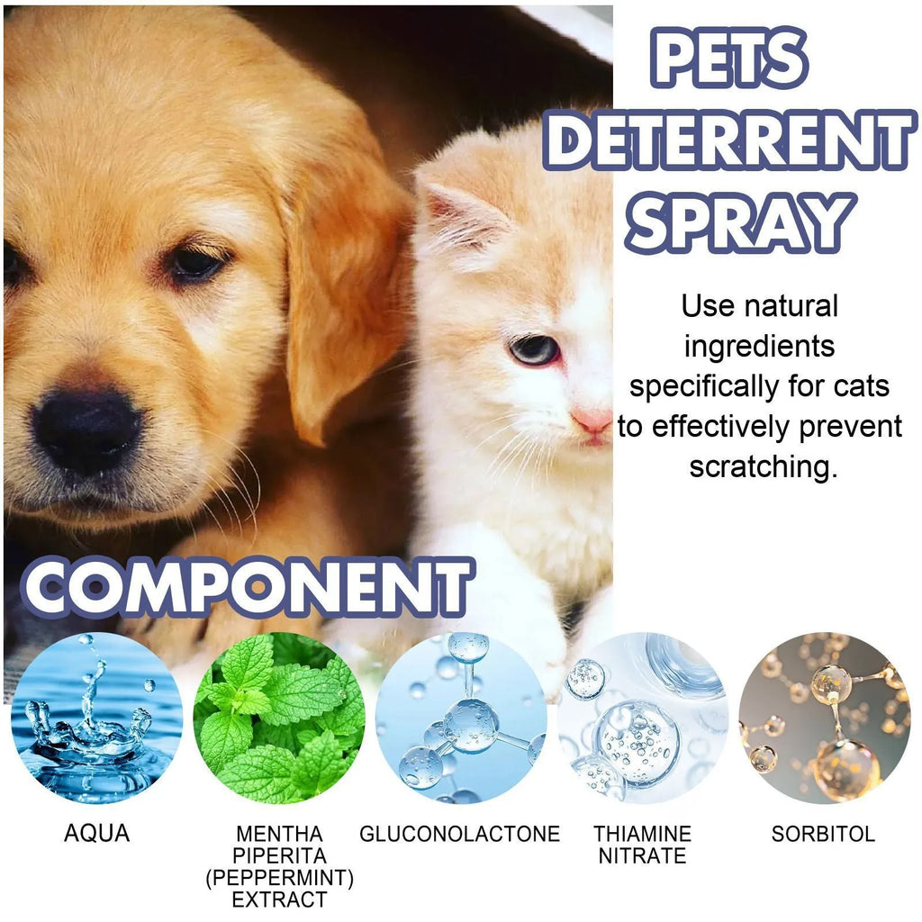 50ml pet deterrent spray bottle for stopping cats and dogs scratching furniture and doors