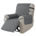 Quilted burgundy sofa cover fitted on a Chivas massage chair.