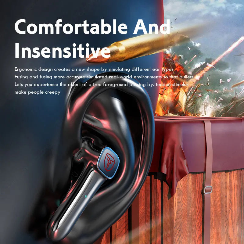 Wireless Bluetooth gaming headset with noise reduction features