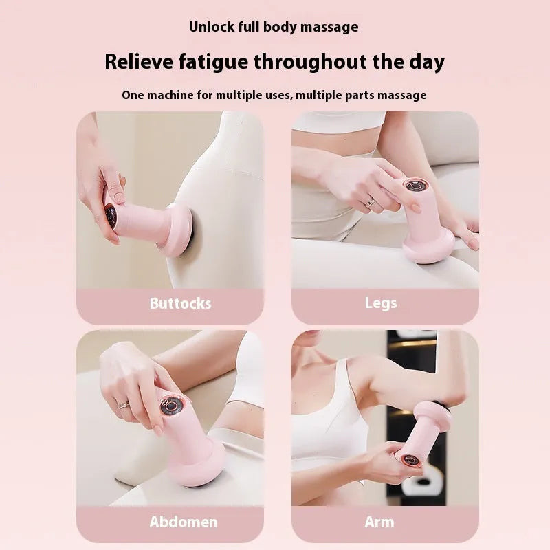 USB electric massager device for cervical spine, back, waist and leg massage in black, pink or white colour