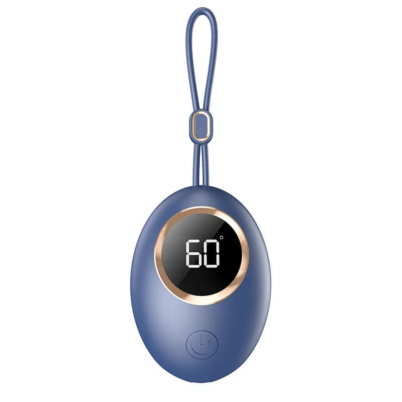 USB digital display hand warmer power bank in six colour options with aluminum heat dissipation